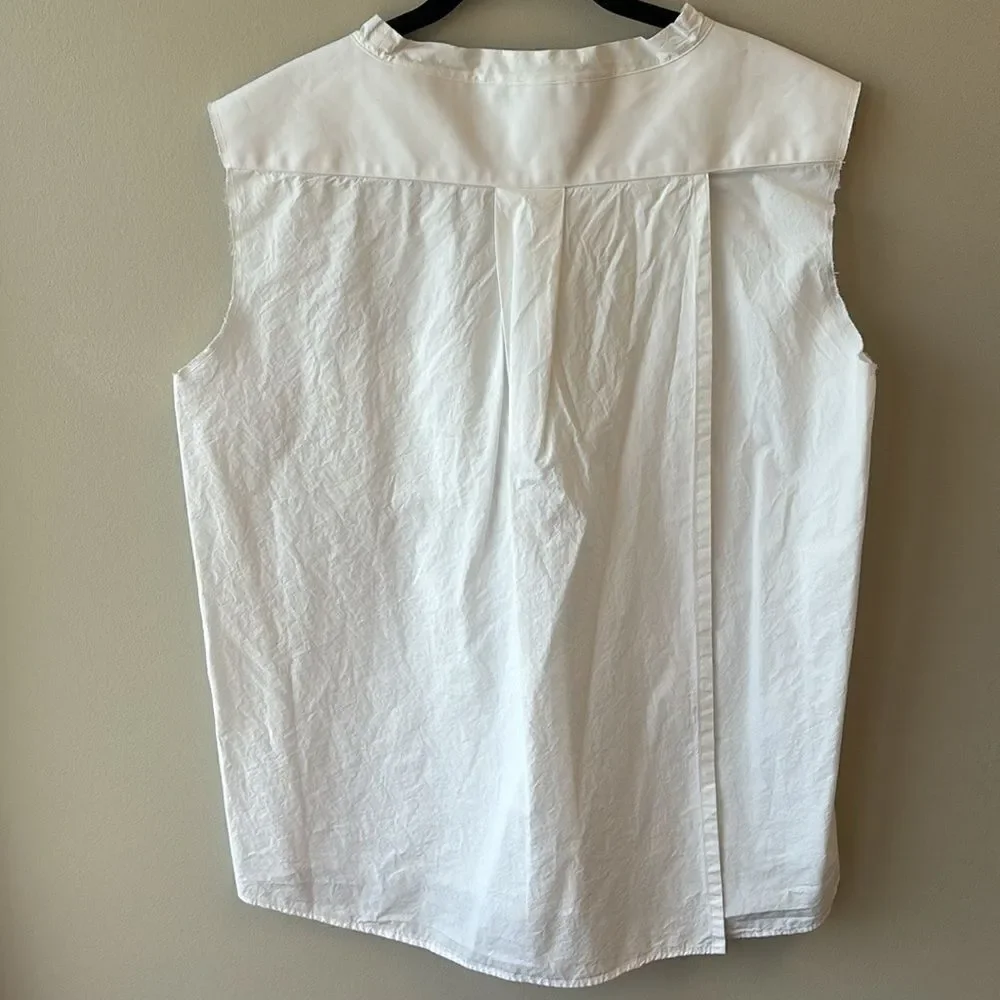 Sibel Saral White Cotton blouse size small sleeveless - Picture 10 of 10
